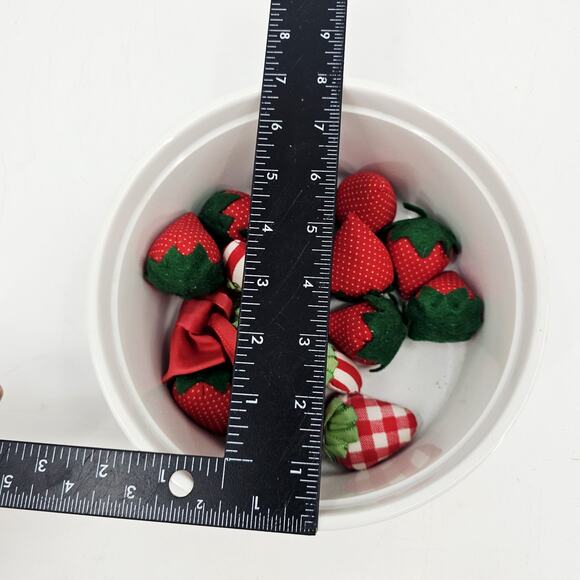 Vintage Action Strawberry Bakeware Stoneware Ramekin Bowl Dish 8" Japan - Picture 4 of 11